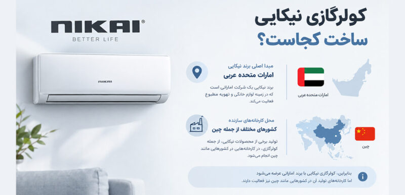 کولر گازی نیکایی ساخت کدام کشور است؟